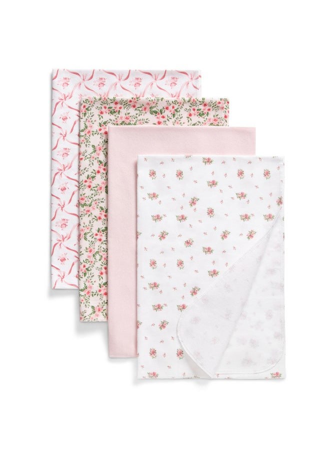 Delta Children 100% Cotton Flannel Baby Receiving Blankets for Girls and Boys - 30x30 Inches (Pack of 4), Pink Floral - pzsku/Z62D0DF223C9BC305E8D6Z/45/_/1737031190/f96b7432-e71a-431d-85f6-e826a763ffb1