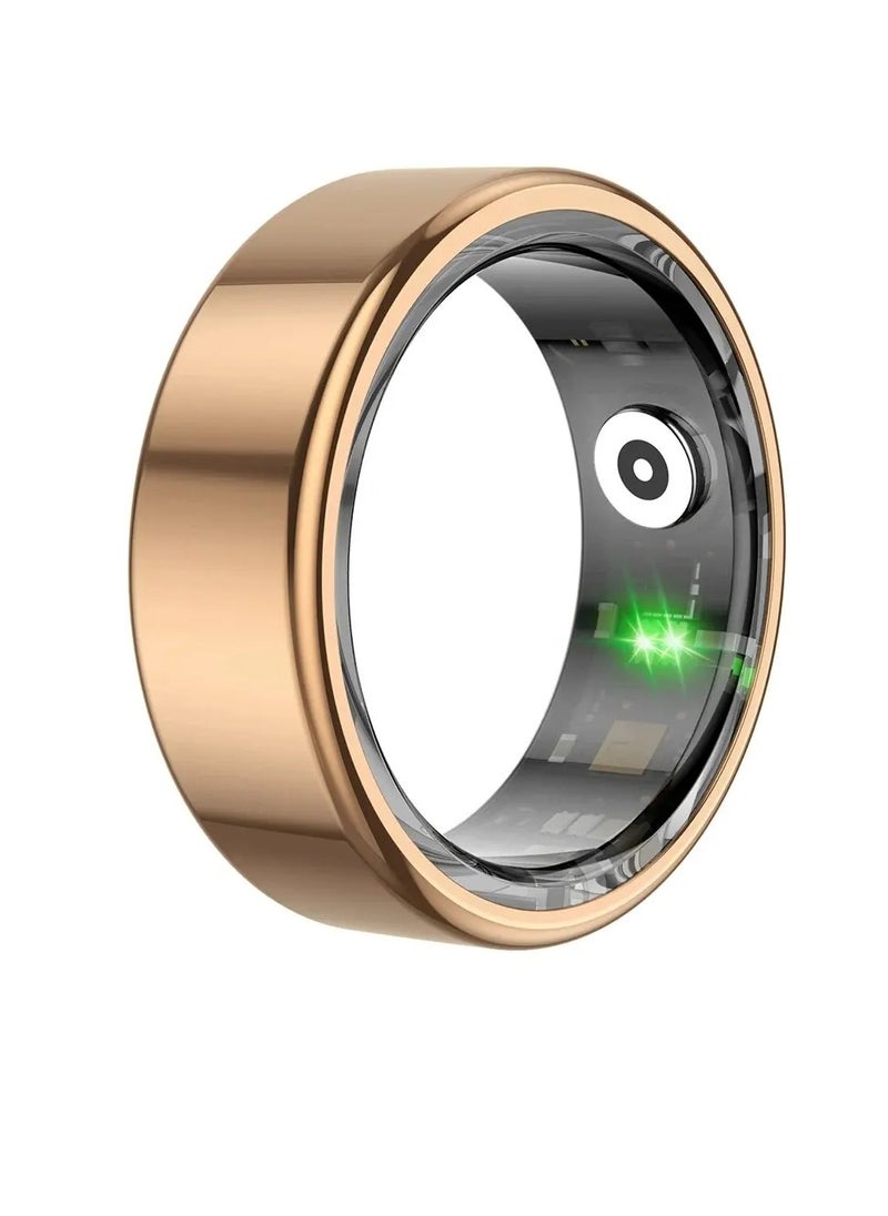 ColMi Smart Ring, Waterproof Wearable Fitness Tracker Ring, Long Battery Life Sleep Tracker Health Ring, Comfortable Bluetooth Smart Ring With Multiple Sports Modes For Men And Women, (Size 8, Gold)  - Image 1