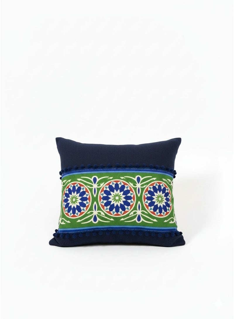 Duck Pillowcase with Khayamiya Design – Navy Blue - Image 1