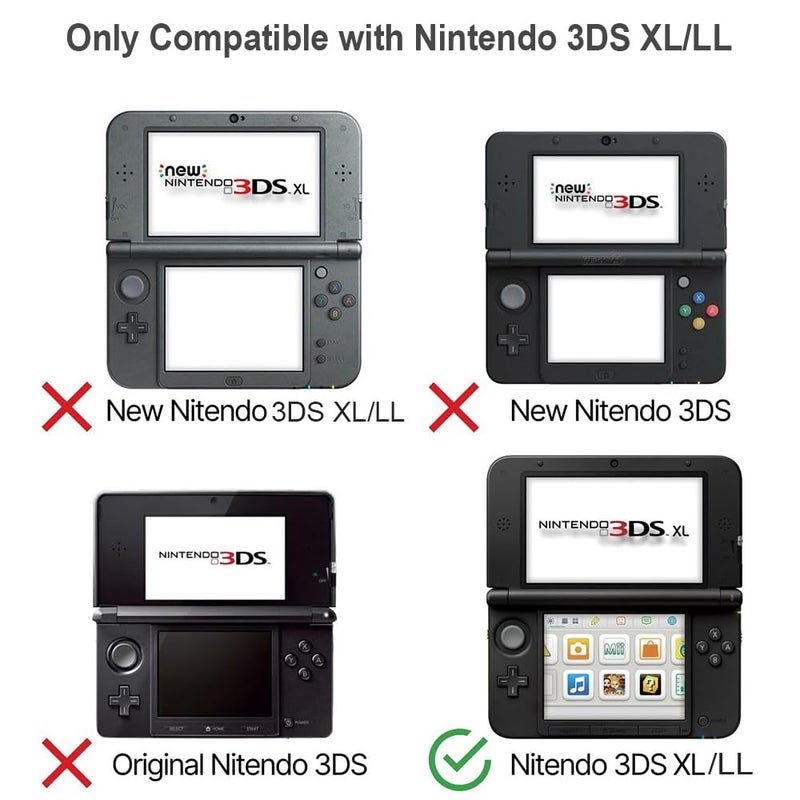 KlsyChry Transparent Hard Shell Case Cover Compatible with Nintendo 3DS XL / LL, Replacement Protective 3DS XL Crystal Clear Housing Case (Not Compatible with The New Version) - Image 2