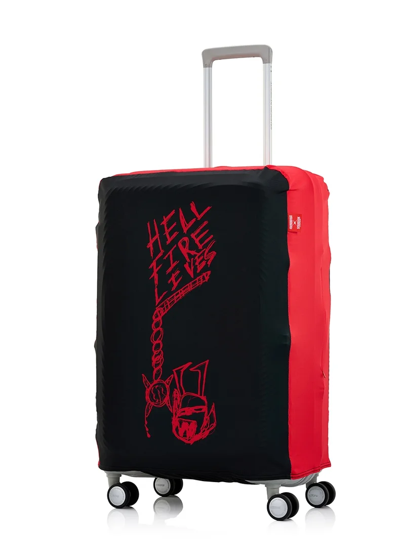 Stranger Things Antimicrobial Luggage Cover L Multicolor|Travel-Friendly|Protects from Dust|Durable Material|Foldable & Compact|Antimicrobial