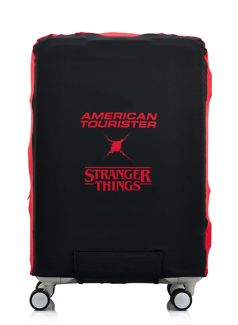 AMERICAN TOURISTER  Stranger Things Antimicrobial Luggage Cover L Multicolor|Travel-Friendly|Protects from Dust|Durable Material|Foldable & Compact|Antimicrobial  | Best Price UAE