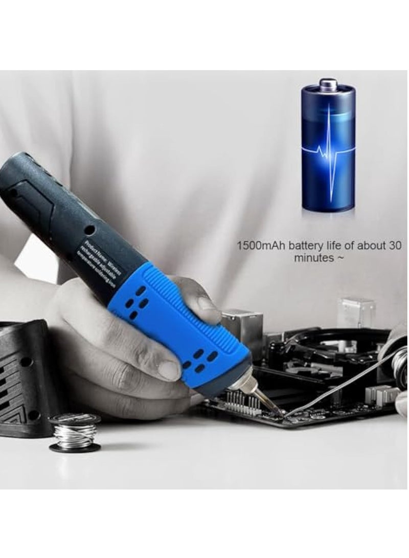 KASTWAVE Portable Electric Soldering Iron 200-450℃, Electric Desoldering Soldering Iron Solder, Multifunctional USB Soldering Welding Pen with LED Illuminating Light for Soldering Repairing and Maintenance Use - Image 2