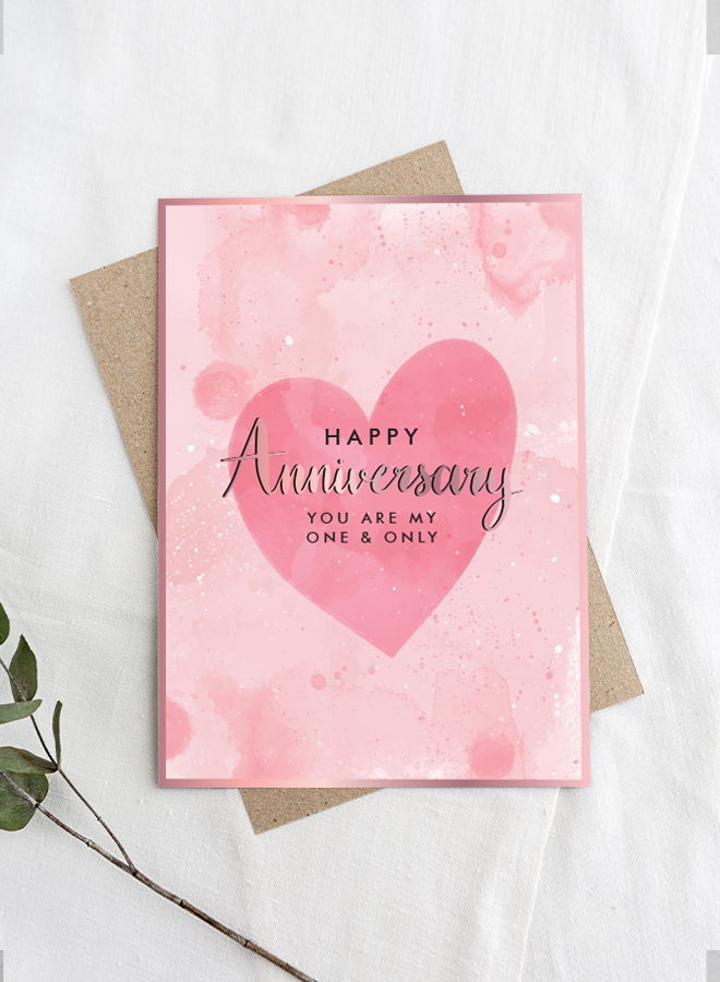 Happy Anniversary Greeting Card – Romantic Love Card for Couple, Husband, Wife, Boyfriend, Girlfriend, Parents, Wedding Anniversary, Valentine’s Day, Special Celebration