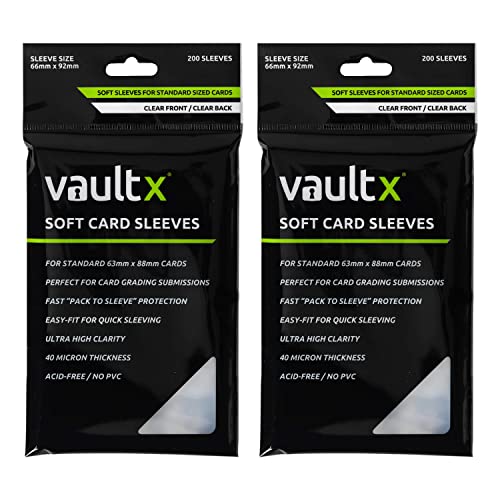 Vault X Soft Penny Sleeves 400 Pack for Standard Trading Cards TCG Clear High Clarity - Image 1