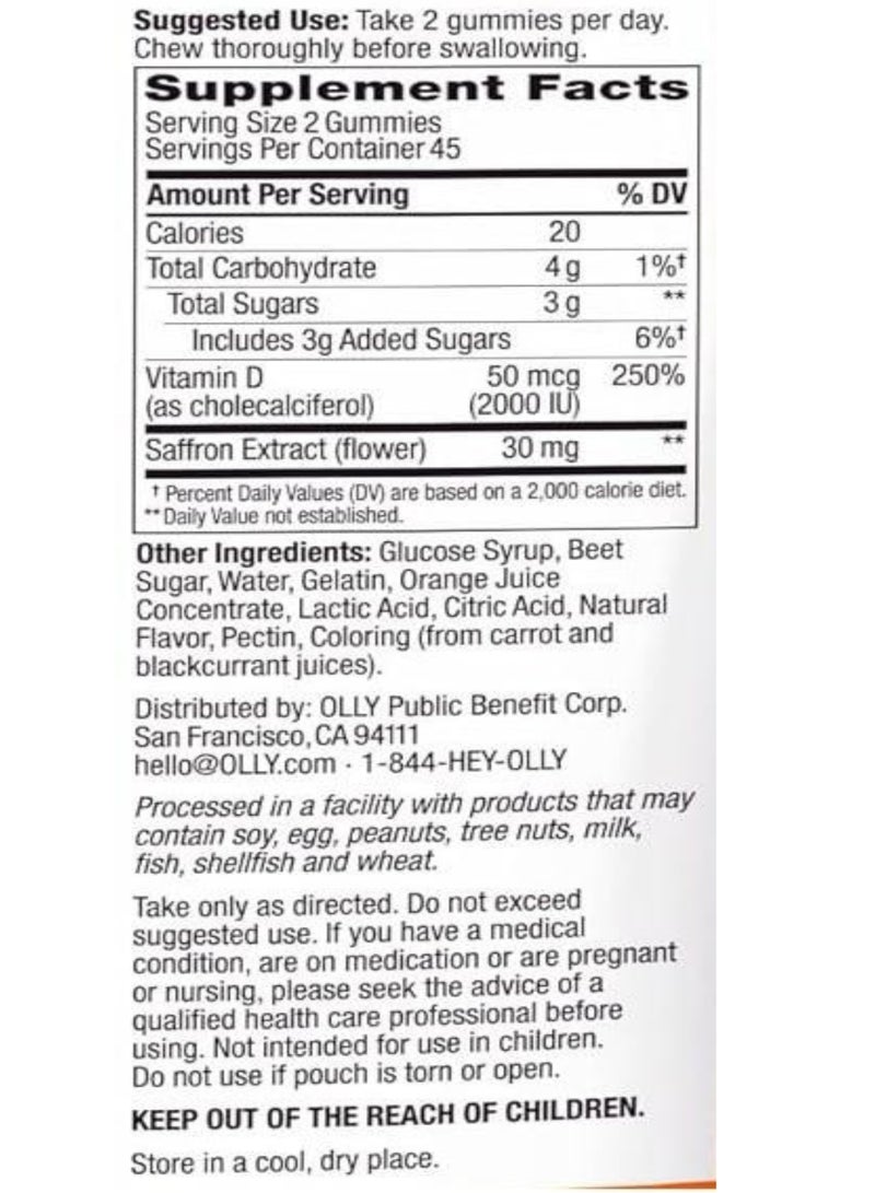 OLLY Hello Happy Gummy Worms, Tropical Zing, 90 Gummies - Image 2