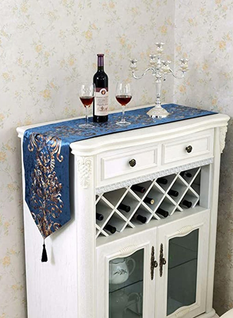 KASTWAVE Table runner Table decor Linen table runner Autumn table runner Dining table runner Outdoor decoration Solid color 32 x 180 cm(black) - Image 5