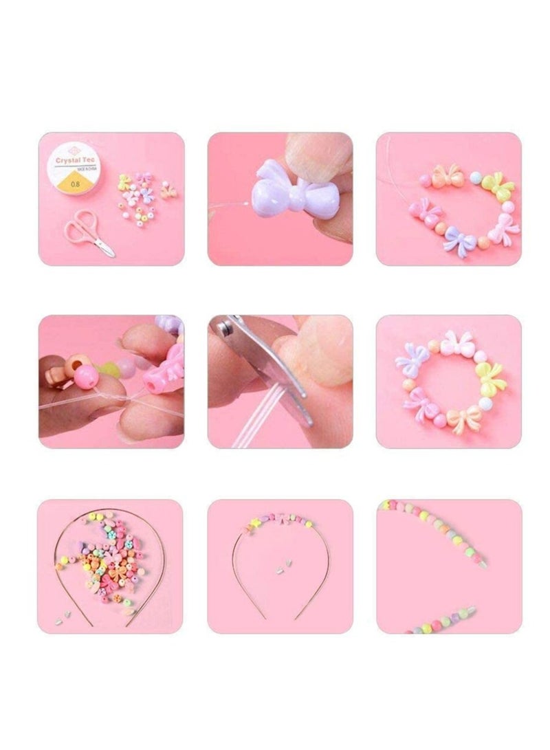 Colorful DIY Handmade Beaded Jewelry Craft Set for Kids - Acrylic Beads for Making Necklaces and Bracelets, Perfect for Girls' Dress-Up and Creative Play.  - Image 5