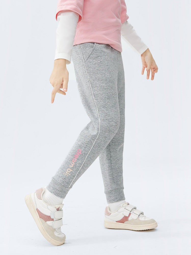 بالابالا بنطلون رياضي بخطوط جانبية وطبع للبنات - Image 3