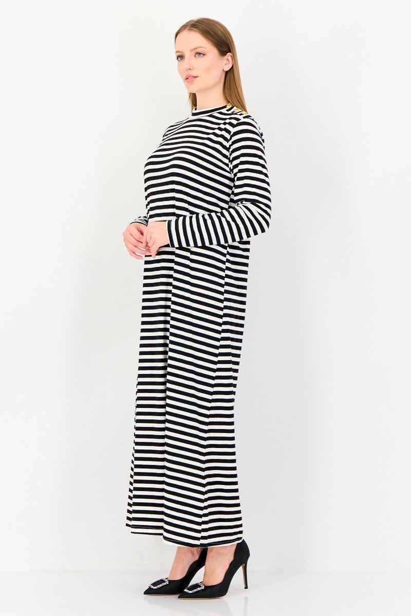 trendyol Women Stripe Maxi Dress, Multicolor - Image 4