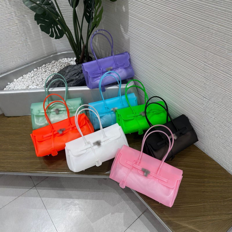 TPU Jelly Shoulder Tote Bag Women 2026 Summer Large Capacity Korean Light Luxury Commuter Bag - Image 1