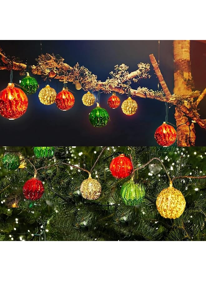 erorex 20Led Eid Ramadan Ball Ornament Lights Eid Mubarak Led String Light Ramadan Ball Fairy Lights Eid Mubarak Ramadan Decorations Eid Ornaments For Garden Festival Party Islamic Muslim Decor - Image 2