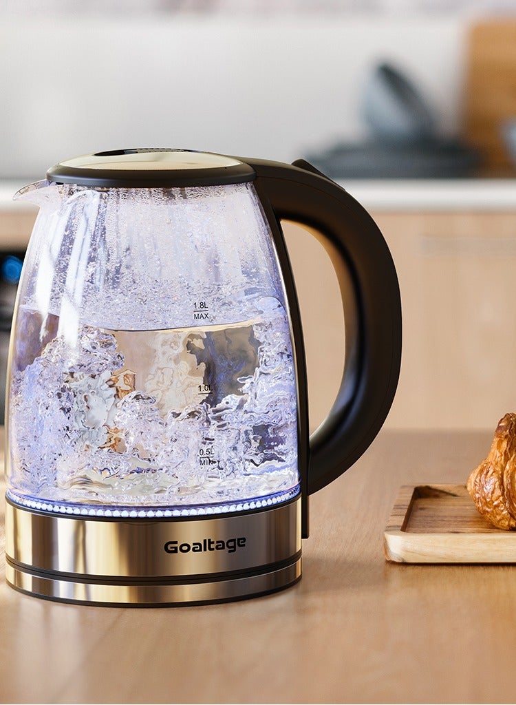 Goaltage AquaGlow Electric Kettle with Quick Boiling, Automatic Shut-Off, Heat-Resistant Handle, LED Indicator, Stylish Design Fast, Safe, Stylish Hot Water Solution  - Image 4