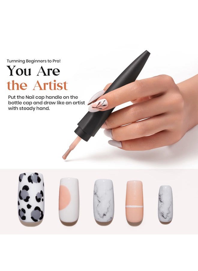 beetles Gel Polish Beetles Gel Nail Polish Kit with U V Light, 6 Colors Nude Grey Yellow Gel Polish Nail Kit, Winter Gel Polish Nail Kit with Base & Top Coat Soak Off DIY Manicure at Home Gifts for Women  - Image 5