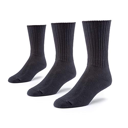 Maggie's Organics Cotton Crew Sock Tri-pack,Black,9-11 - Image 1