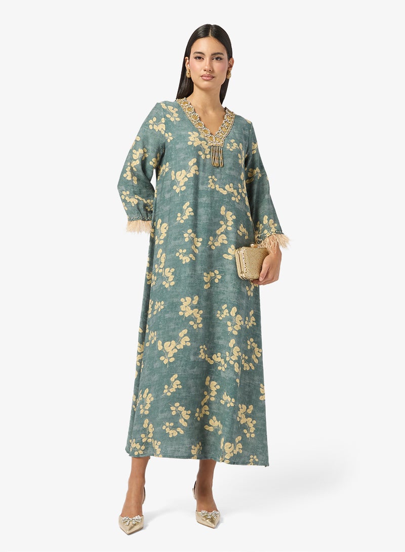 Khizana Printed Jalabiya - Image 1