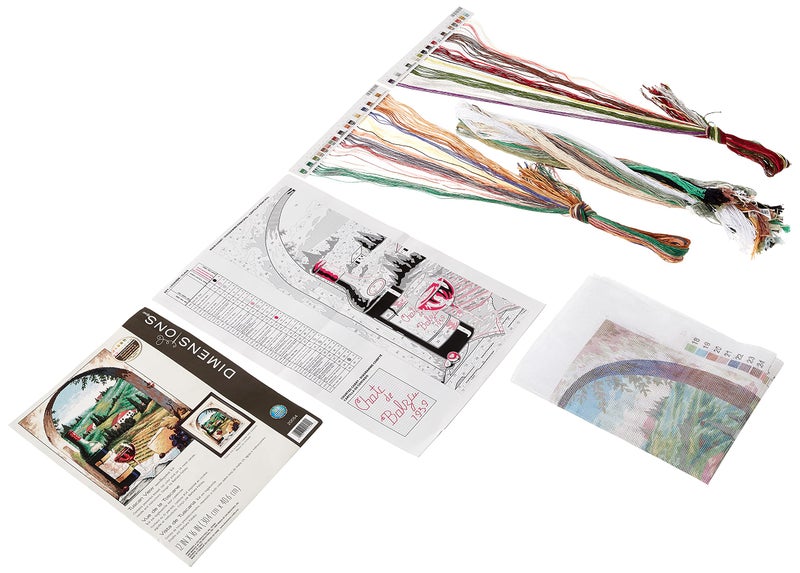 Dimensions Needlepoint Tuscan View Kit 100 Cotton MultiColour 30 x 40 x 01 cm