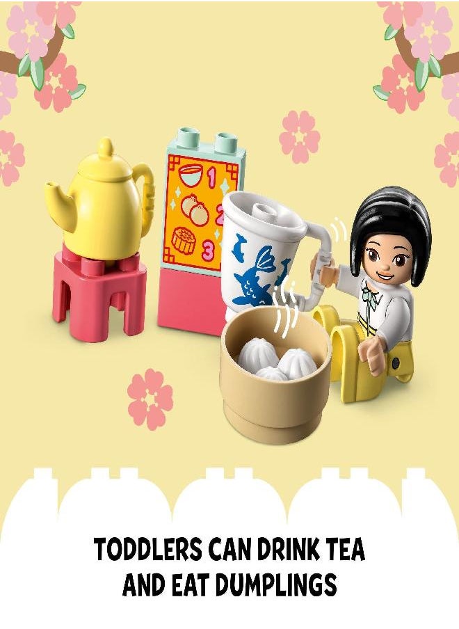 LEGO DUPLO Learn About Chinese Culture 10411 Bricks Set with Toy Panda and Family Figures, Educational Learning Toys for Toddlers Age 2 Plus Years Old