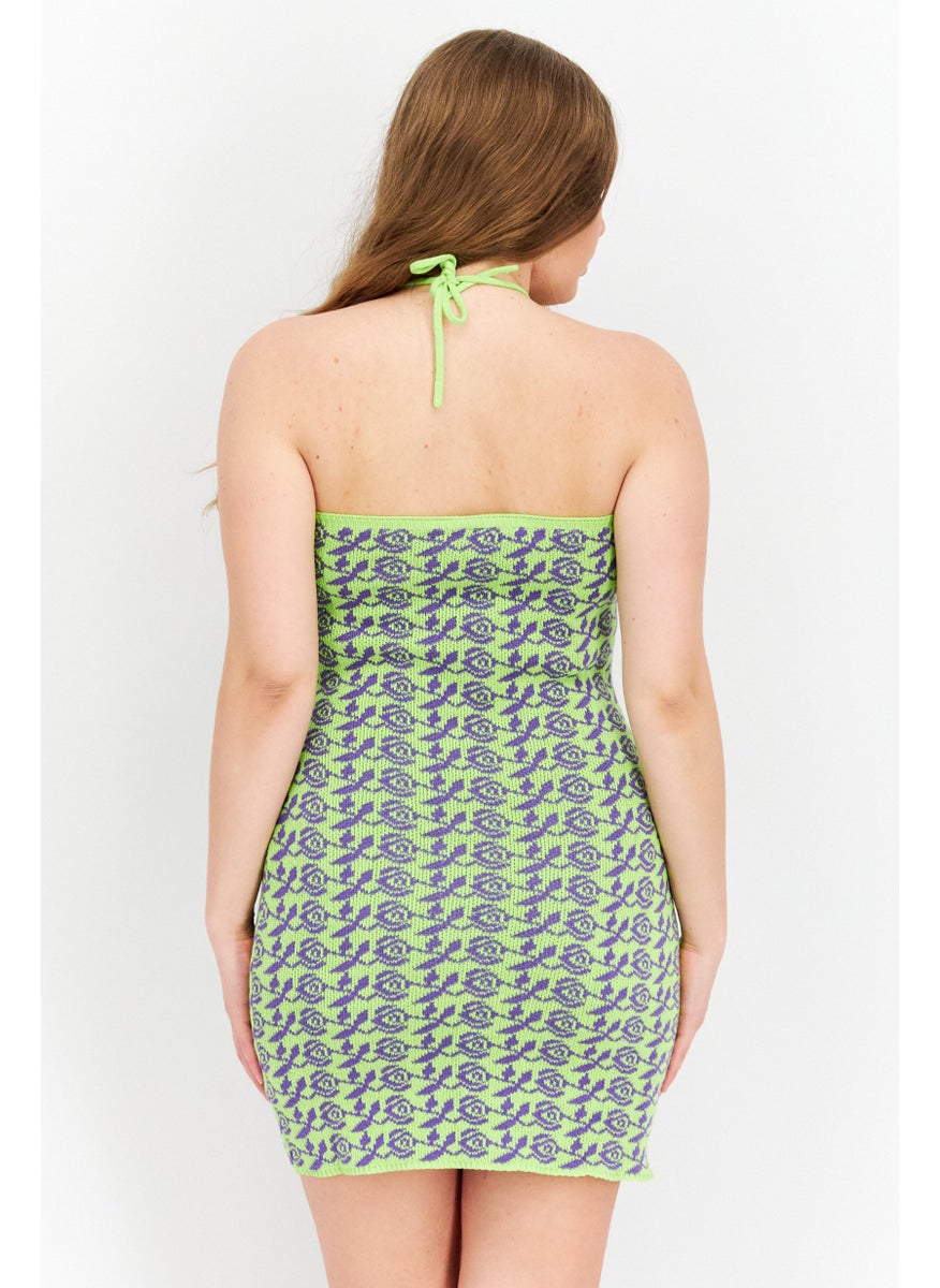 Women Knitted Sleeveless Bodycon Dress, Lime Green - pzsku/Z62D1CC599435F99638E0Z/45/_/1733148649/b03d3546-5d6f-4c18-b8ff-e400510e6f34