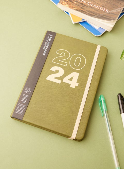 Green 2024 Weekly Planner Diary