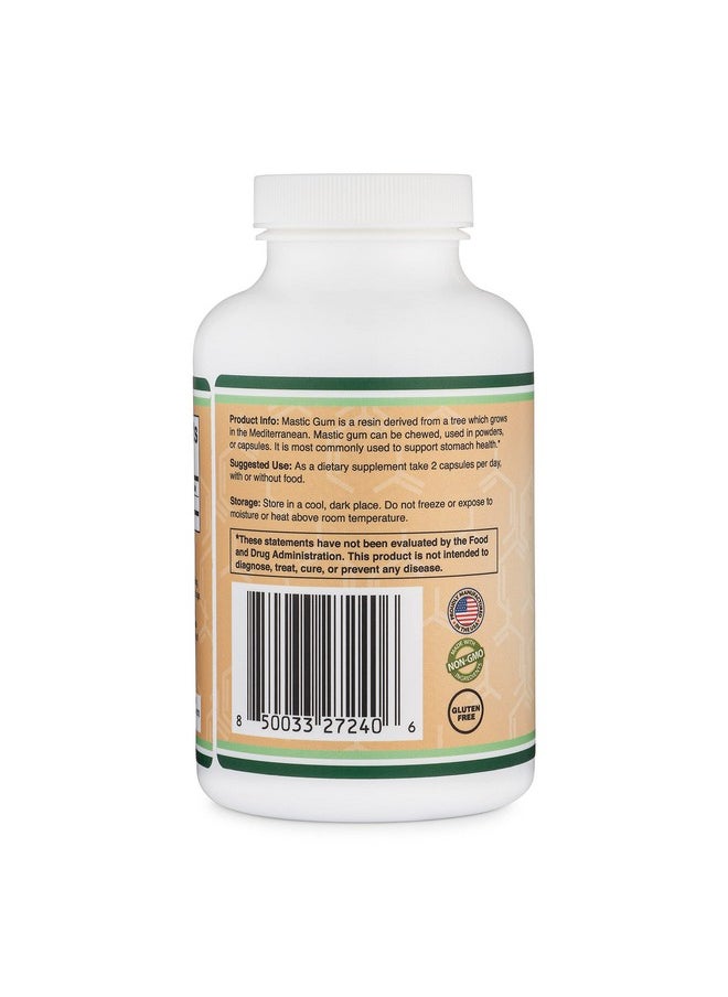 Double Wood Supplements - Mastic Gum Capsules 180 Count (1000Mg Per Serving) Genuine Chios Mastic Gum Capsules For Stomach Liver Digestive And Overall Support - Image 1