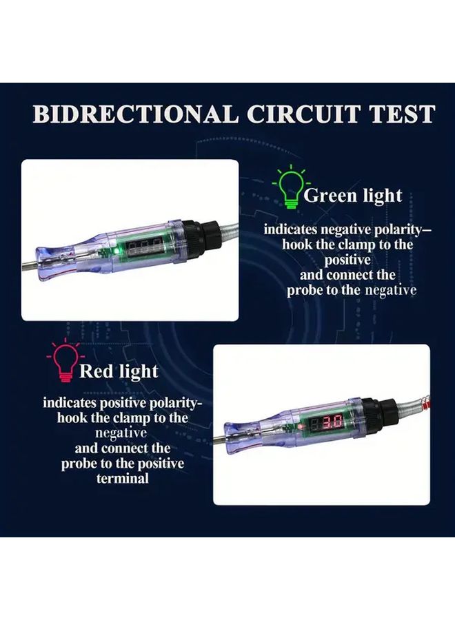 Red Digital Display Automotive Circuit Tester Pen 6 24V DC Voltage Diagnostic Tool - Image 4