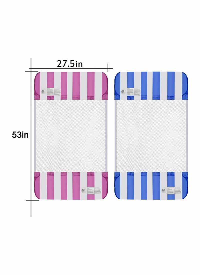 Excefore - Pool Floats Adult Size, 2 Pack 4 in 1 Inflatable Pool Float Pool floaties with Air Pump, Fun Water Toys as Pool Lounger, Pool Hammock, Chair, Pool Raft, Lake Floats for Swimming Pool - Image 1