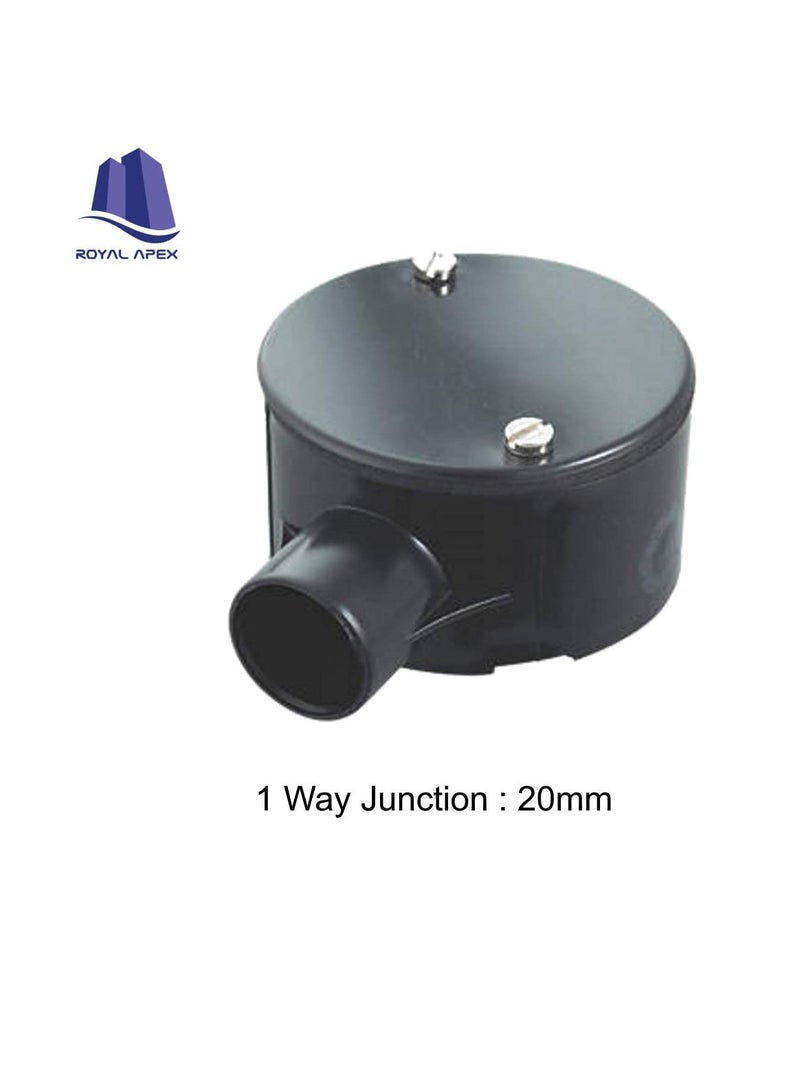 PVC Electrical Conduit Pipe & Fittings for Indoor and Outdoor Electrical Wiring and Cabling (Pack of 10) (20mm, Junction 1 Way) - Image 2