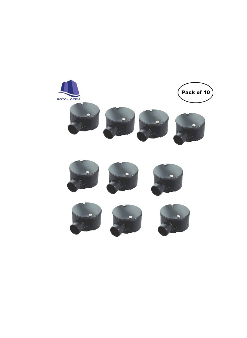 PVC Electrical Conduit Pipe & Fittings for Indoor and Outdoor Electrical Wiring and Cabling (Pack of 10) (20mm, Junction 1 Way) - Image 3