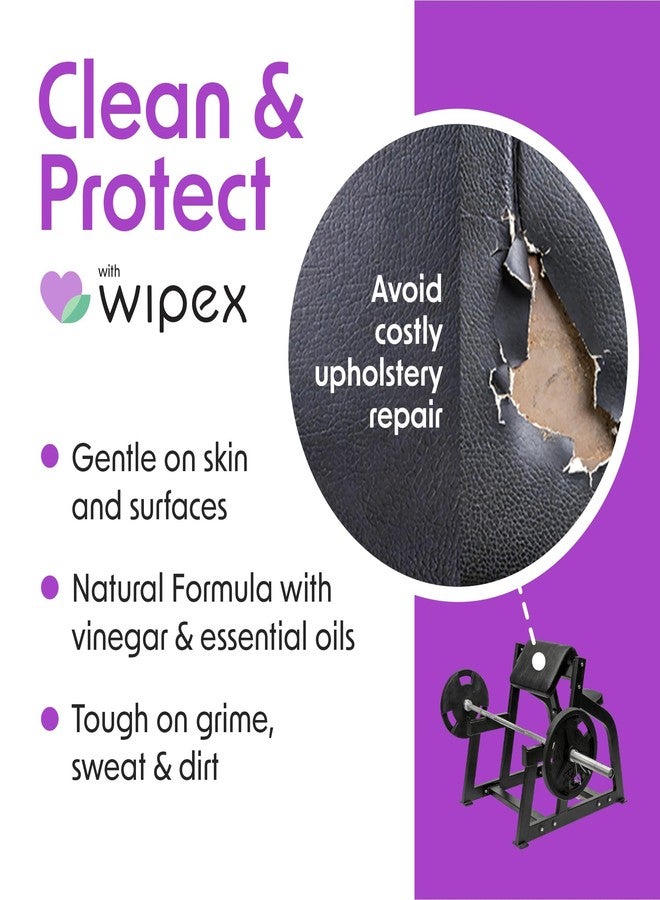 Wipex Gym Wipes Refill, 700 Count, Large 8"x12" Fitness Equipment Wipes with Cleaning Vinegar and Refreshing Lavender Essential Oil for Yoga Mat Cleaner, Fits Dispensers, 700 Count (Pack of 1) - Image 3