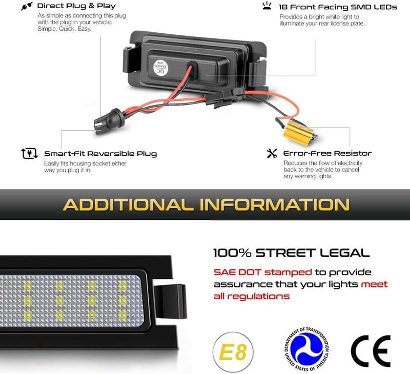 QASULER LED License Plate Light for Kia and Hyundai - Image 5