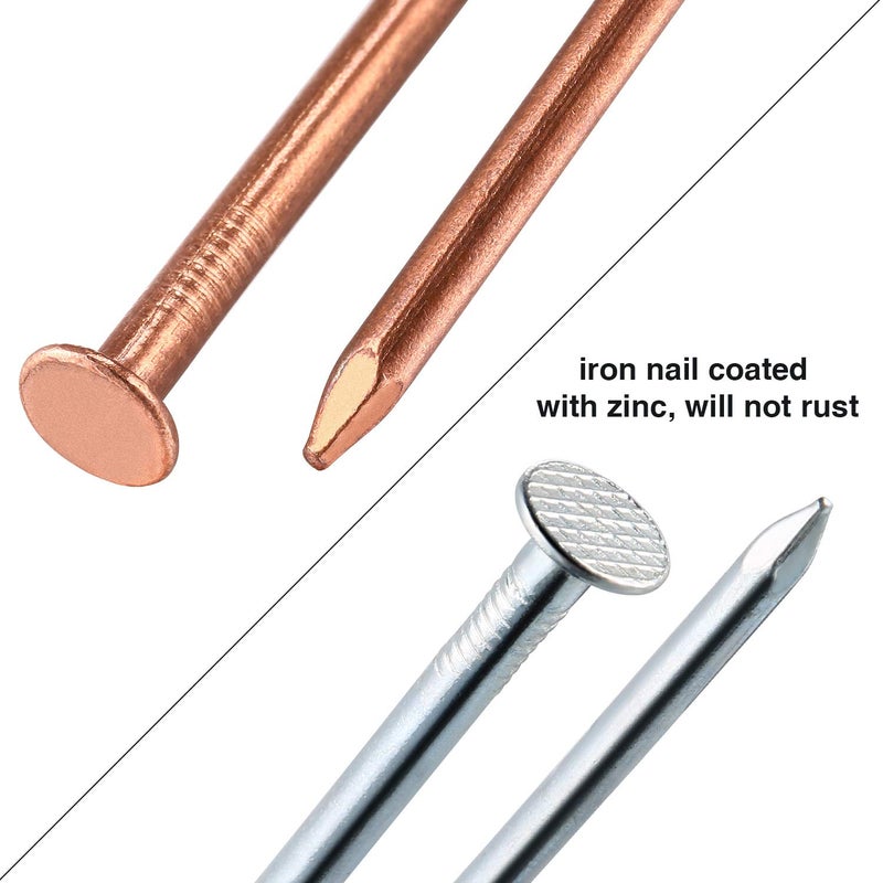 Frienda فريندا 20 قطعة من المسامير النحاسية لقتل الأشجار، قاتل جذوع الأشجار، مسامير بطول 3.5 بوصة لقتل الأشجار، مسامير إزالة الجذوع مع 2 قطعة من المسامير الفولاذية الكبيرة بطول 3.5 بوصة و1 صندوق تخزين - Image 4