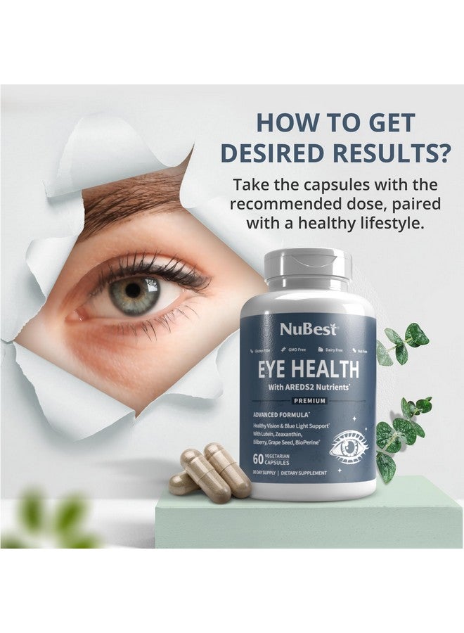NuBest AREDS 2 Eye Vitamins Eye Health with Beta Carotene Carrot Powder, 20mg Lutein, 4mg Zeaxanthin, Bilberry, Grape Seed, BioPerine, B-Complex, Multivitamin for Eye Health - 60 Vegan Capsules - Image 5