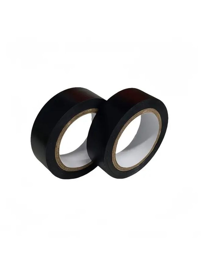 2pcs High Grade Insulating Tape Flame Retardant High Temperature Resistant PVC Black - Image 2