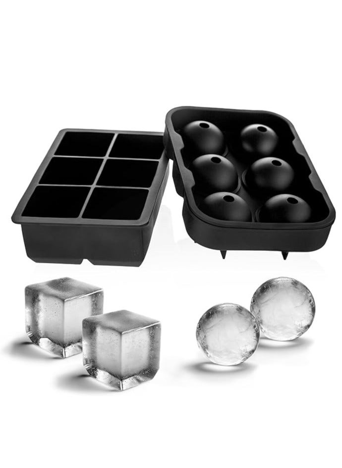 أوليس فيرس  مجموعة صواني ثلج سيليكون (3 قطع) - أشكال قرص العسل، مكعبات، وكريات مع أغطية للإخراج السهل - Image 2