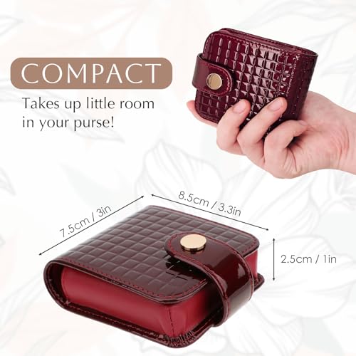kilofly Genuine Leather Double Lipstick Case Cosmetic Makeup Holder + Gift Box - Image 5