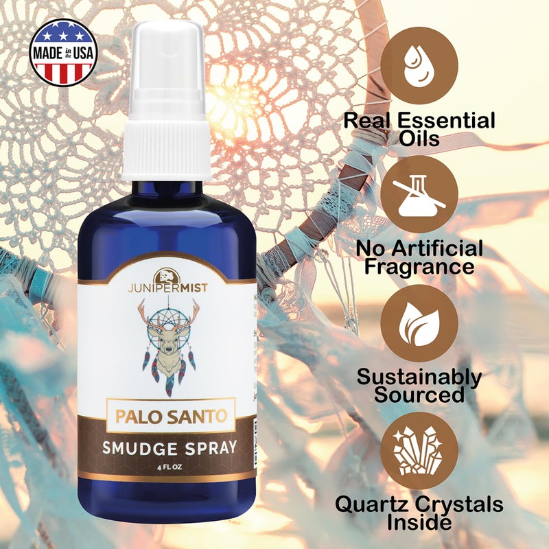 JUNIPERMIST Smudge Spray Gift Set (3x4oz) - Love, Grounding, Cleansing, Awakening - Smudge Spray for Protection â€“ Sage, Palo Santo & Lavender for Smudging â€“ Smokeless Sage Mist â€“ Made in USA - Image 5