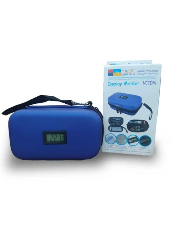 نورديك حقيبة تبريد الأنسولين لمرضى السكري - مع تبريد لمدة 8 ساعة مع شاشة لعرض درجة الحرارة وعبوتين ثلج