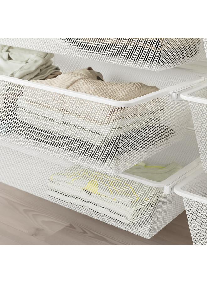 Zaboon Mesh basket, white, 80x40x15 cm - Image 2