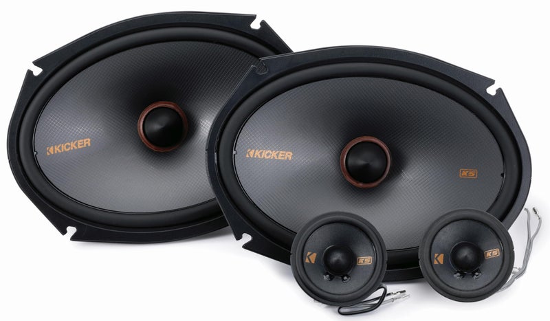 KICKER 51KSS269 Component Speaker System, 2-Way Design, Two - 6" x 9" Woofers, Two - 2.75" Midranges, in-Line 12dB Crossovers, 100 Watts RMS, 200 Watts Peak - Image 1