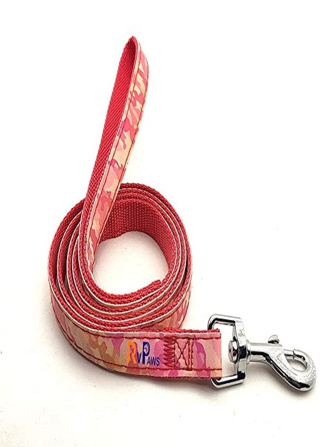 Pups&Pets سترة مبطنة ناعمة قابلة للتعديل من النايلون المطبوع عليه شعار الجيش من Pups&Pets مع مقود طويل، مثالية للمشي في الهواء الطلق/تدريب الكلاب الصغيرة والجراء (أحمر) - Image 3