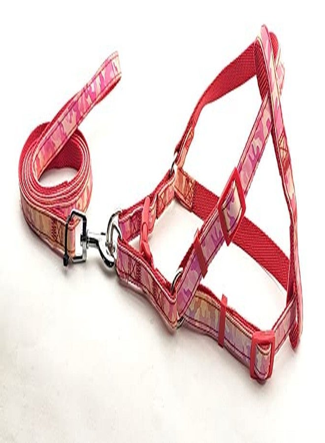 Pups&Pets سترة مبطنة ناعمة قابلة للتعديل من النايلون المطبوع عليه شعار الجيش من Pups&Pets مع مقود طويل، مثالية للمشي في الهواء الطلق/تدريب الكلاب الصغيرة والجراء (أحمر) - Image 2