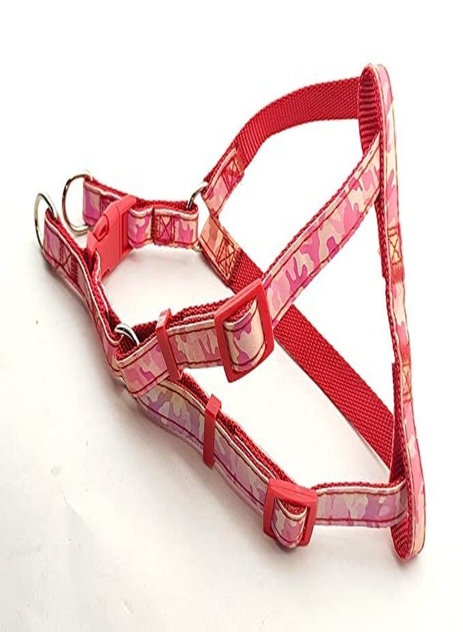 Pups&Pets سترة مبطنة ناعمة قابلة للتعديل من النايلون المطبوع عليه شعار الجيش من Pups&Pets مع مقود طويل، مثالية للمشي في الهواء الطلق/تدريب الكلاب الصغيرة والجراء (أحمر) - Image 4