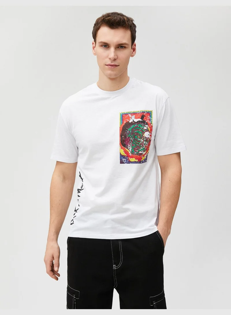 KOTON Rick and Morty Oversized T-Shirt Licensed Printed Cotton