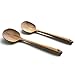FAAY 2 Teak Serving Spoons, 9.5" Long Serving/Cooking Wooden Spoon, Salad Servers, Handcrafted from High Moist - Image 2