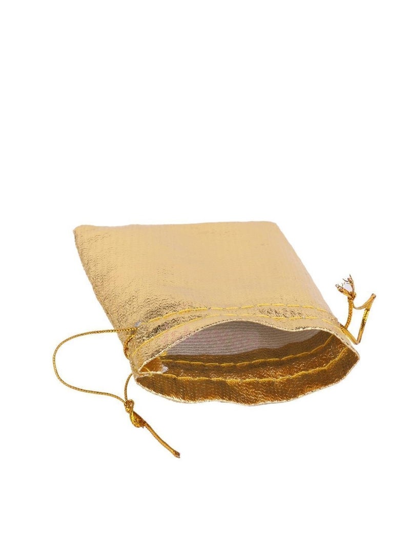 SYOSI 100 PCS 3X4 inches Drawstring Satin Bags Mixed Gold Silver Jewelry Wedding Party Marbles Coins Pouches Bag (100 pcs Mix Gold Silver) - Image 5