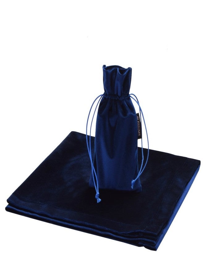 BLESSUME Wizard Tarot Table Cloth and Pouch Blue Square Divination Tarot Cloth - Image 1