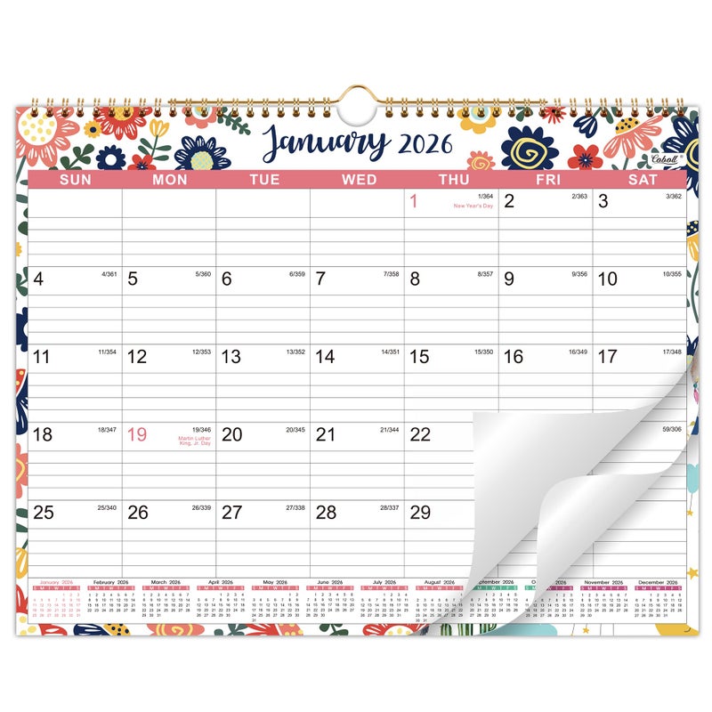 Coboll 2026 Calendar - 2026 Wall Calendar, 12 Monthly Calendar 2026 from January to December, Perfect for School, Office & Home Planning, 14.75" x 11.5" - Image 1