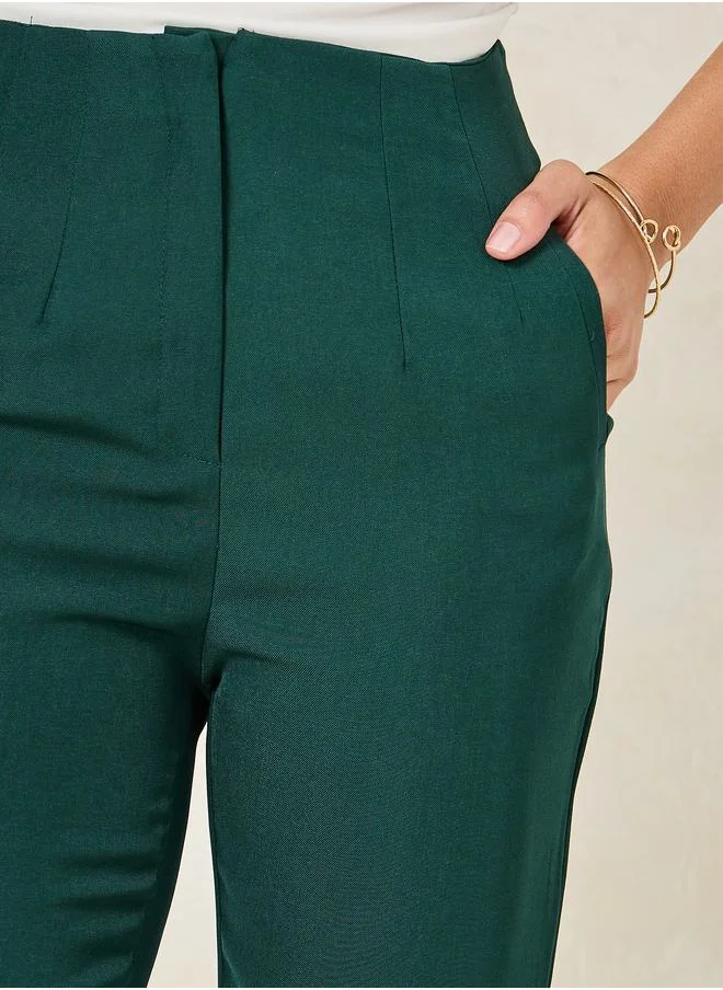 ستايلي High Rise Tapered Fit Ankle Length Pants