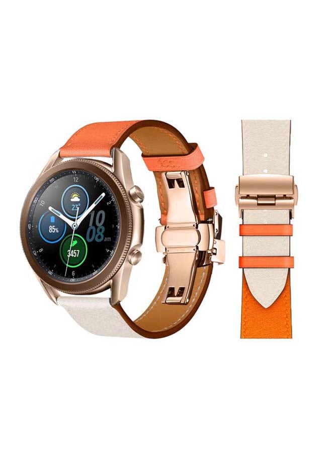 Perfii Genuine Leather Replacement Band for Samsung Galaxy Watch3 45mm Multicolour - Image 1